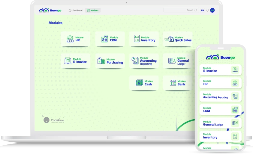 Buongo ERP Dashboard